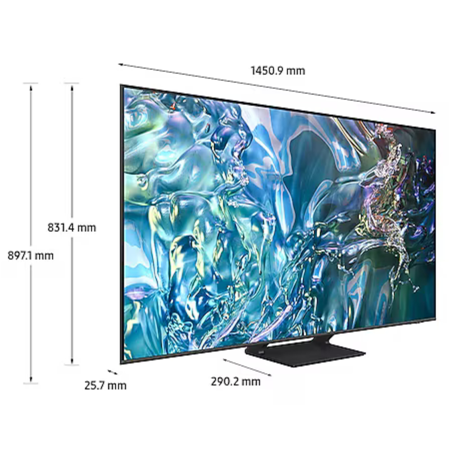 TELEVISOR SAMSUNG 65" QN65Q65DAGXPE QLED SMART TV 4K COLOR NEGRO 2024 CONTROL SOLAR - Imagen 3