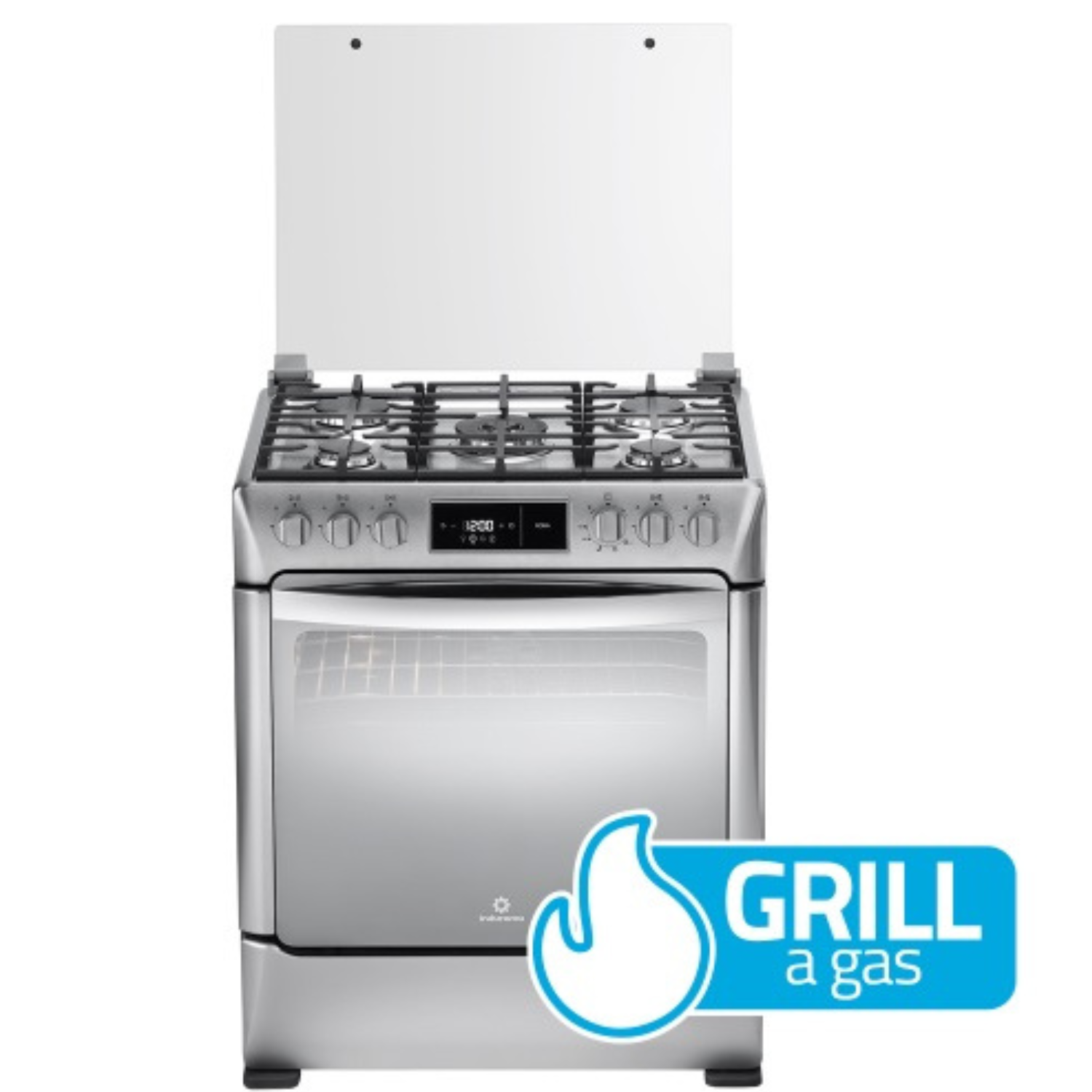 COCINA INDURAMA A GAS ROMA ZAFIRO 5 QUEMADORES CROMA