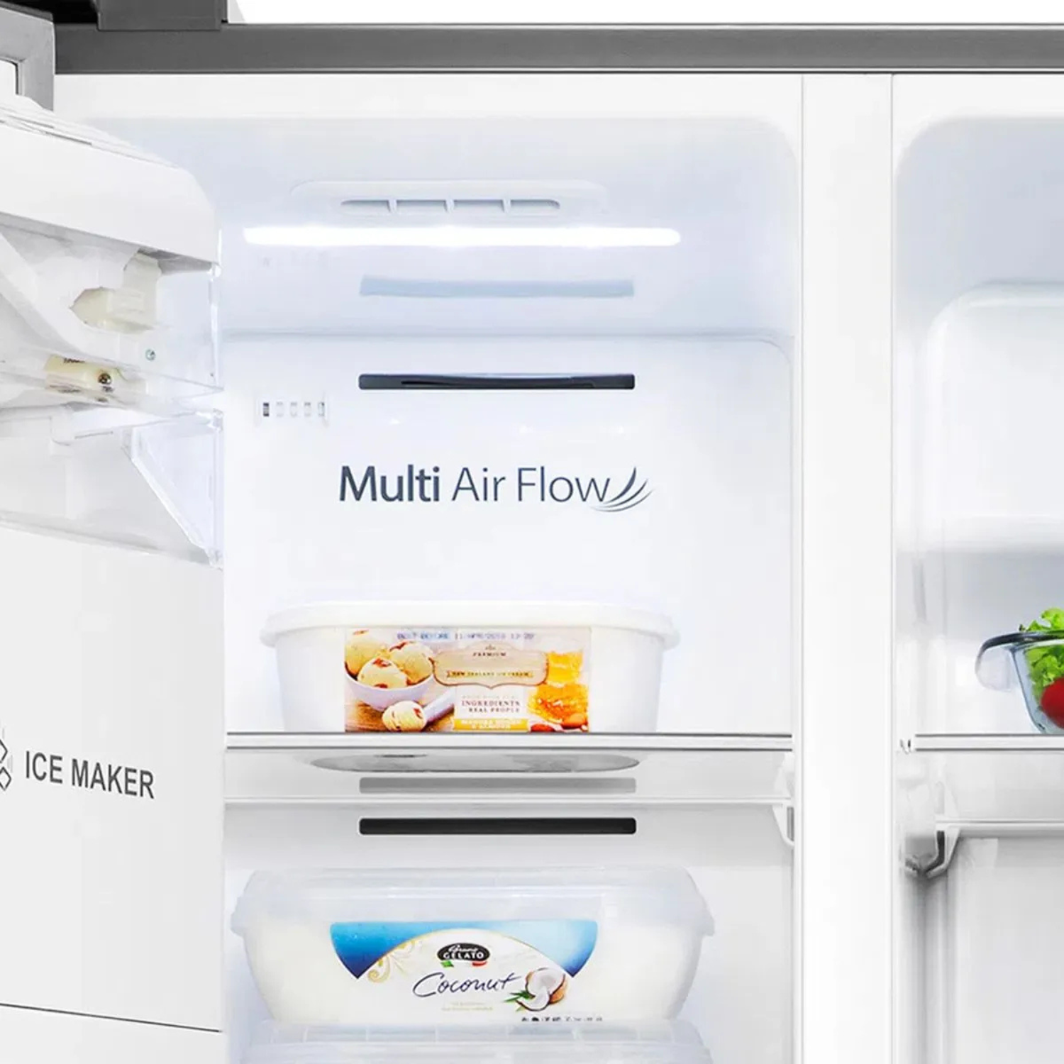 REFRIGERADORA INDURAMA RI-799DHN SIDE BY SIDE NO FROST BLACK - Imagen 3