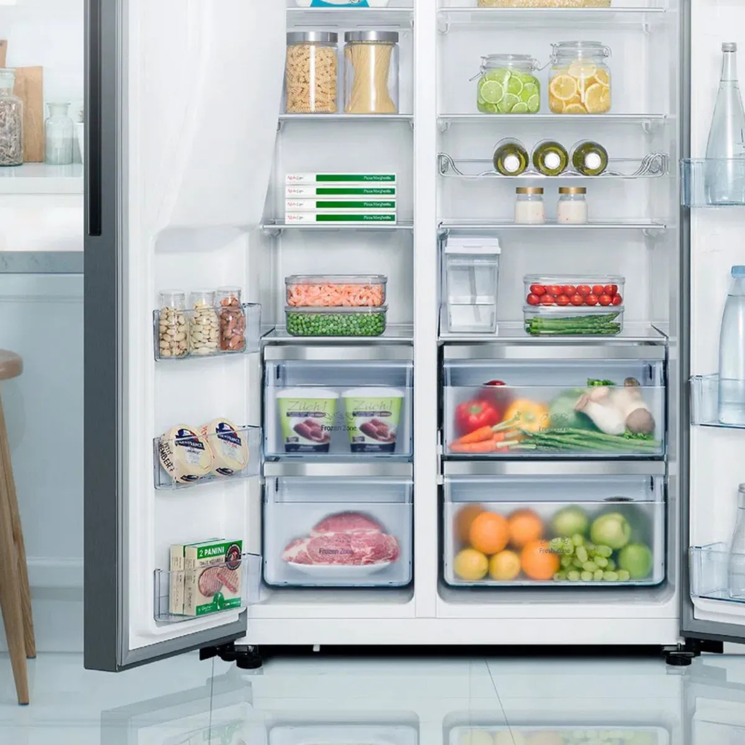 REFRIGERADORA INDURAMA RI-799DHN SIDE BY SIDE NO FROST BLACK - Imagen 4