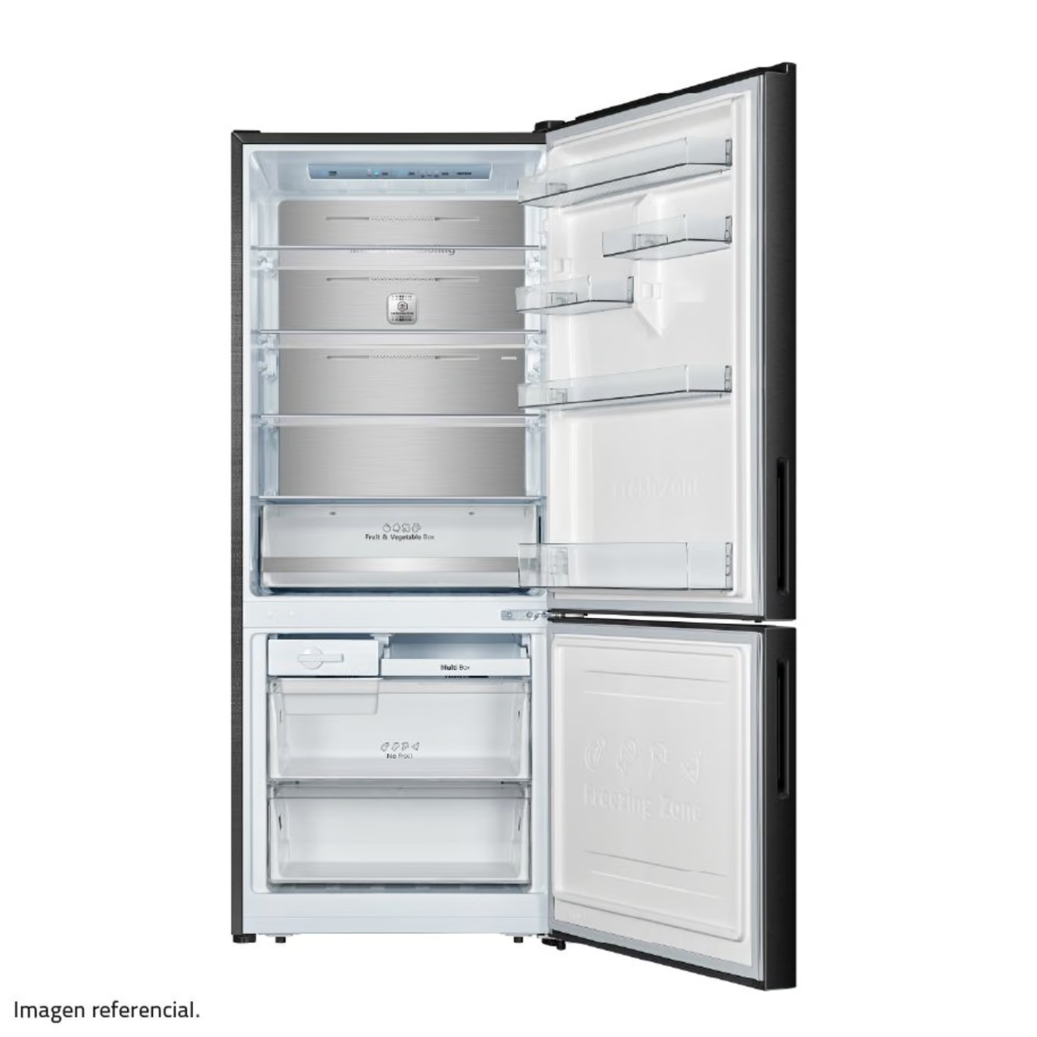REFRIGERADORA INVERTIDA INDURAMA RI-698N NO FROST 404 LITROS BLACK - Imagen 3