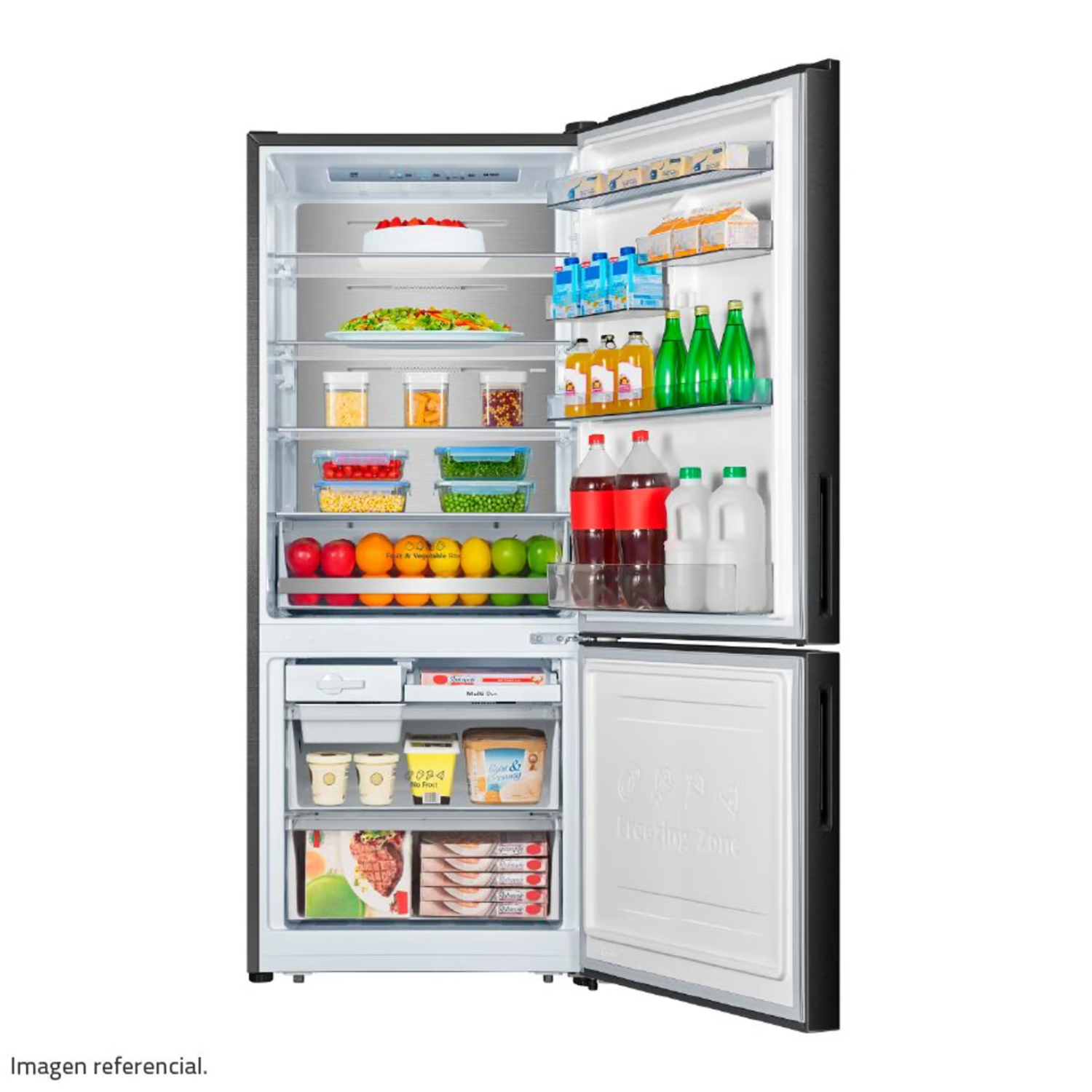 REFRIGERADORA INVERTIDA INDURAMA RI-698N NO FROST 404 LITROS BLACK - Imagen 4