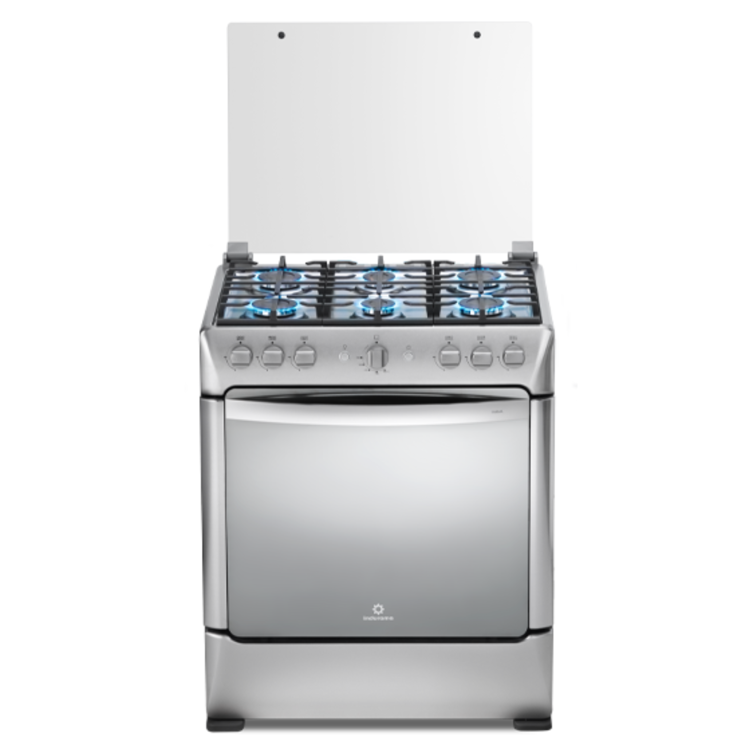 COCINA INDURAMA A GAS PARMA ZAFIRO 6 QUEMADORES CROMA