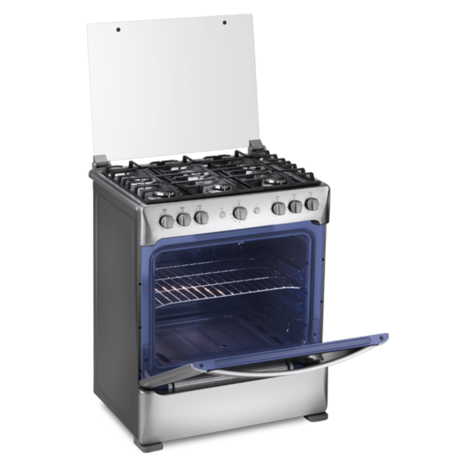 COCINA INDURAMA A GAS PARMA ZAFIRO 6 QUEMADORES CROMA - Imagen 3