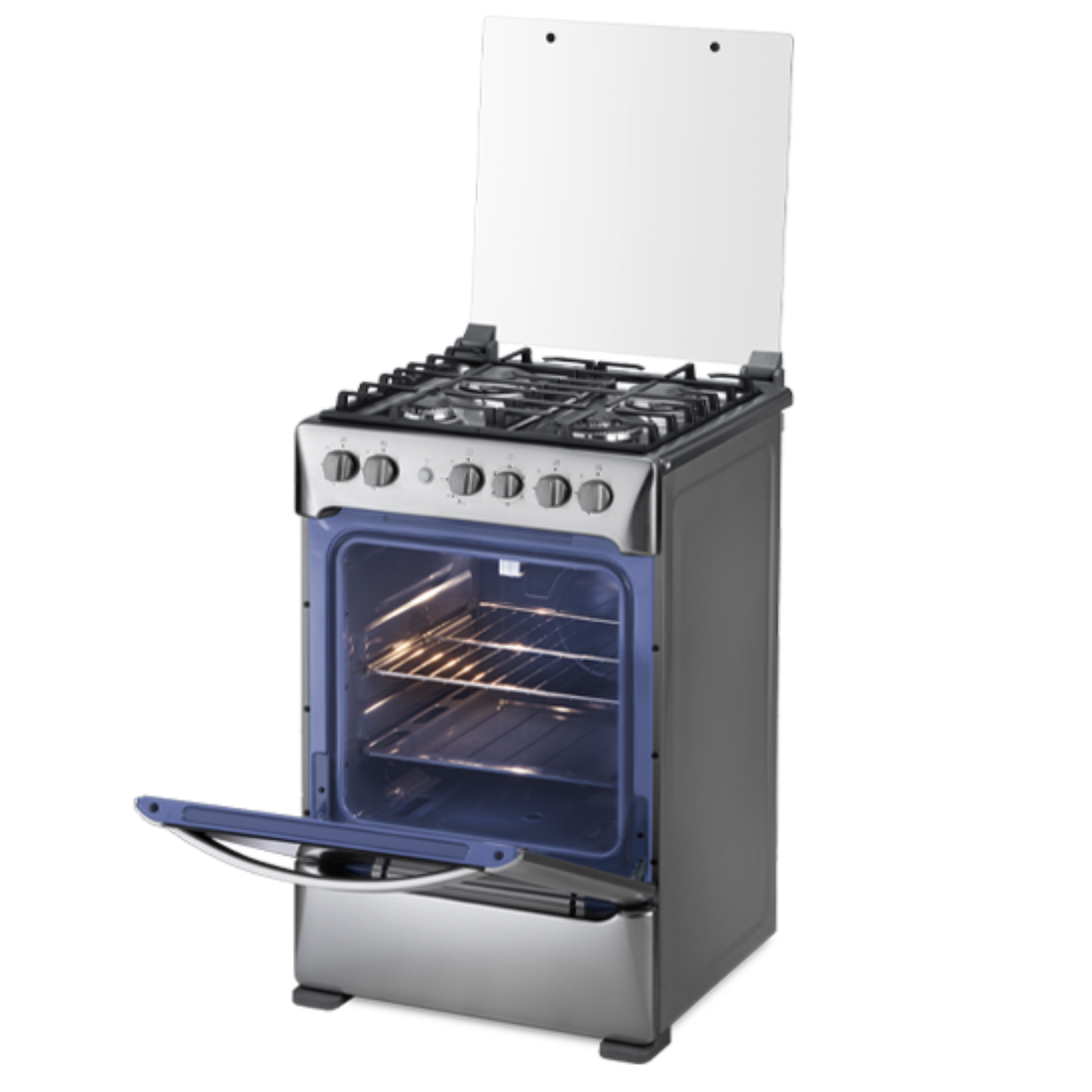 COCINA INDURAMA A GAS FLORENCIA ZAFIRO 4 QUEMADORES CROMA - Imagen 4