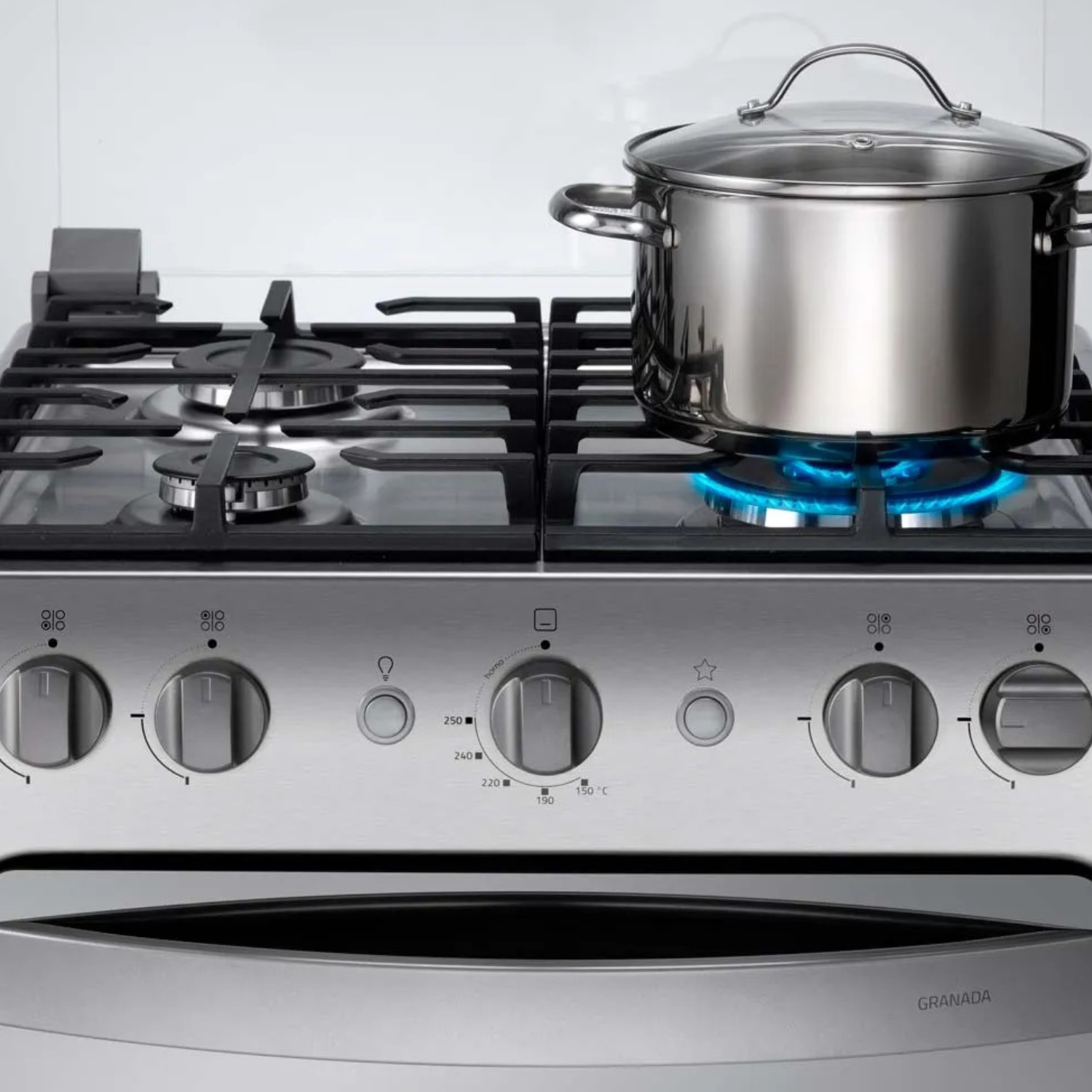 COCINA INDURAMA A GAS GRANADA ZAFIRO 4 QUEMADORES CROMA - Imagen 5