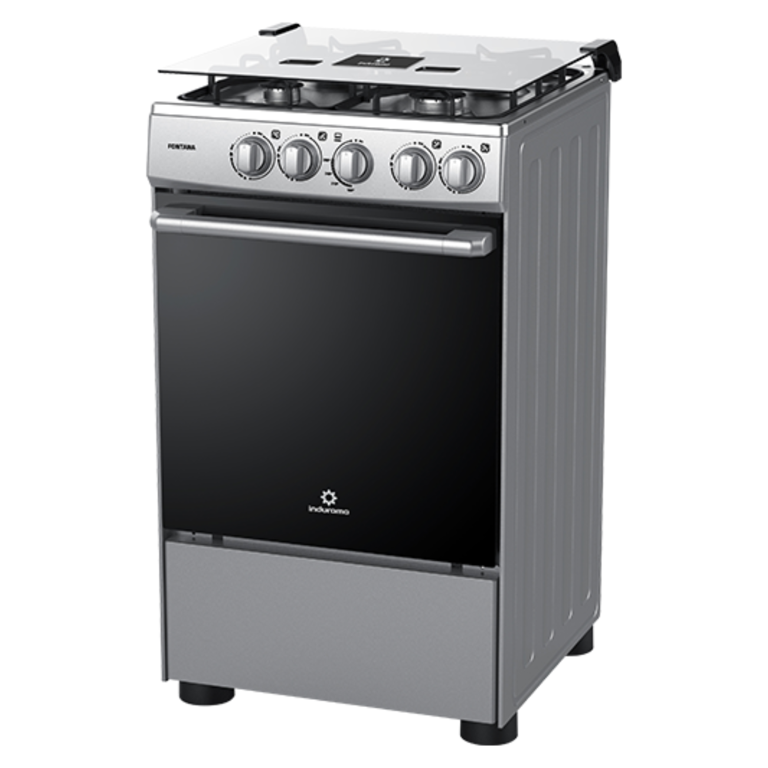 COCINA INDURAMA A GAS FONTANA 4 QUEMADORES CROMA - Imagen 3