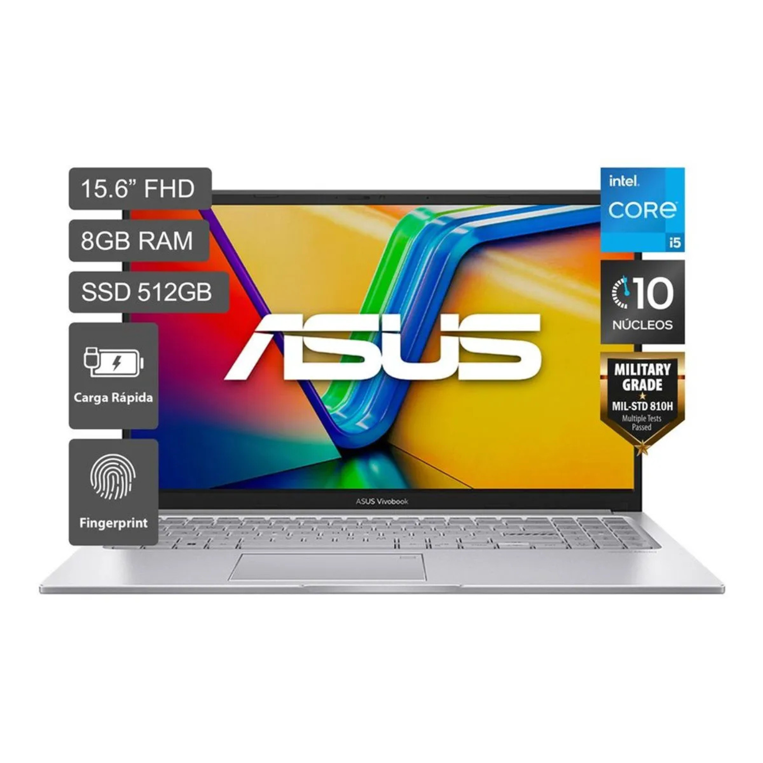 ASUS VivoBook X1504ZA-NJ339W Intel® Core™ i5-1235U RAM 8GB DISCO 512GB SSD 15.6″ FHD WINDOWS 11 HOME