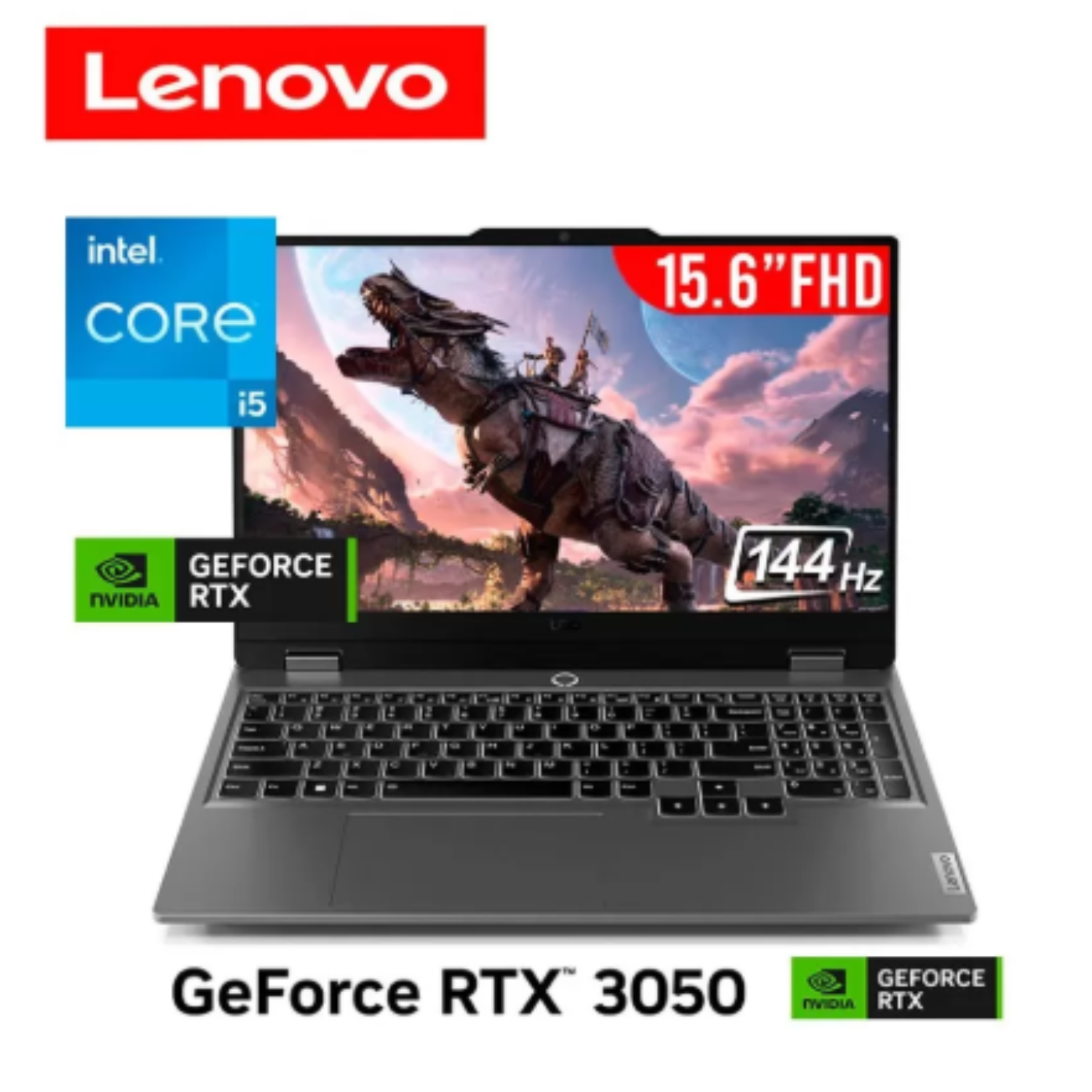 LENOVO LOQ 15IAX9(83GS006WLM) Intel® Core™ i5-12450HX RAM 8GB(DDR5) DISCO 512GB SSD 15.6″FHD(1920 x 1080) NVIDIA® GeForce RTX™3050-6GB FREE DOS