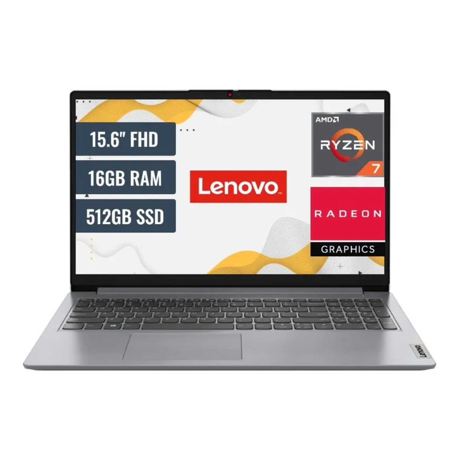 LENOVO 15ALC7 (82R400ACLM) AMD Ryzen™ 7 5700U RAM 16GB DISCO 512GB SSD 15.6" FHD (1920x1080) FREEDOS