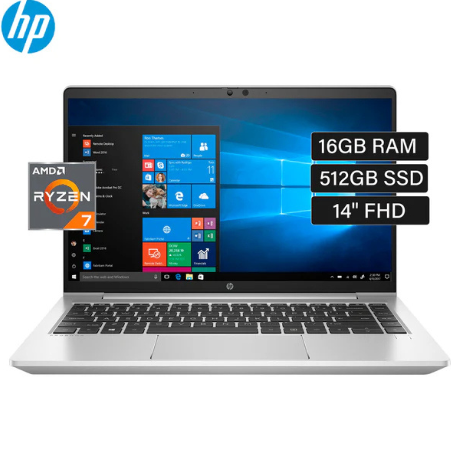 LAPTOP HP PROBOOK 445 G10(9S640LA#ABM) AMD RYZEN™ 7-7730U 16 GB 512GB AMD RADEON™ GRAPHICS 14" FHD (1920 X 1080) WIN 11 PRO 3 CELL