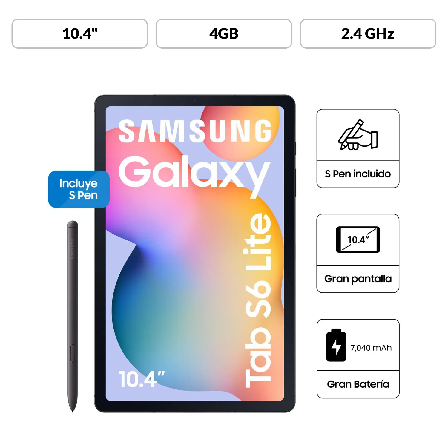 GALAXY TAB S6 LITE 2024 4GB+128GB 10.4" GRAPHITE
