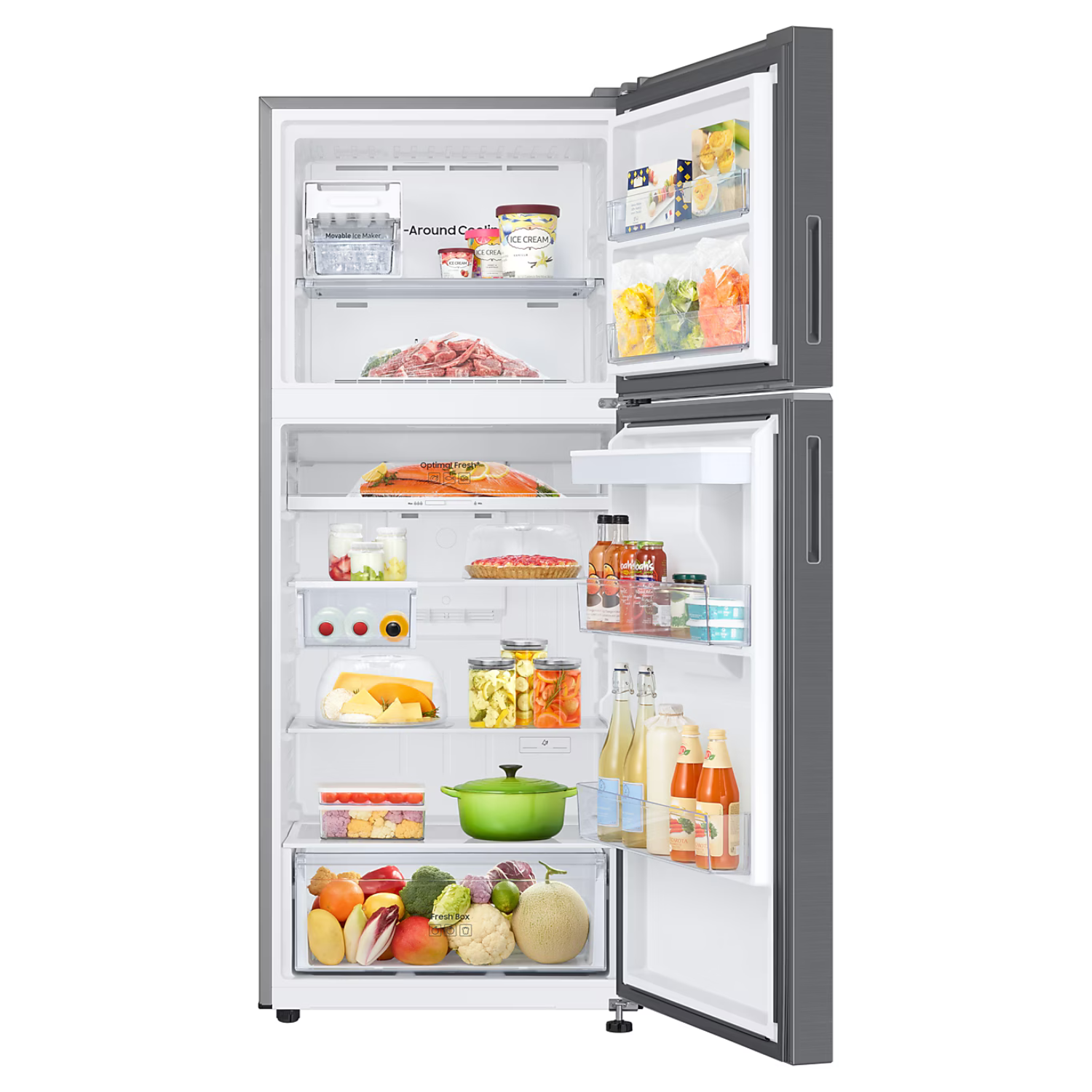 REFRIGERADORA SAMSUNG TOP MOUNT FREEZER NO FROST 384L CDISP RT38DG6730S9 SILVER - Imagen 3