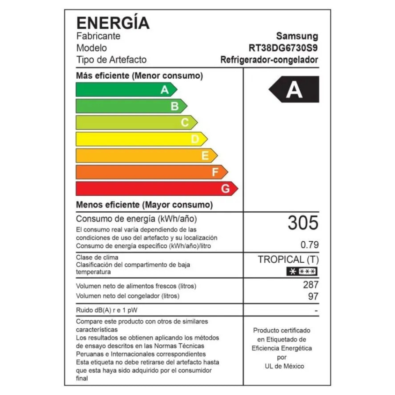 REFRIGERADORA SAMSUNG TOP MOUNT FREEZER NO FROST 384L CDISP RT38DG6730S9 SILVER - Imagen 10