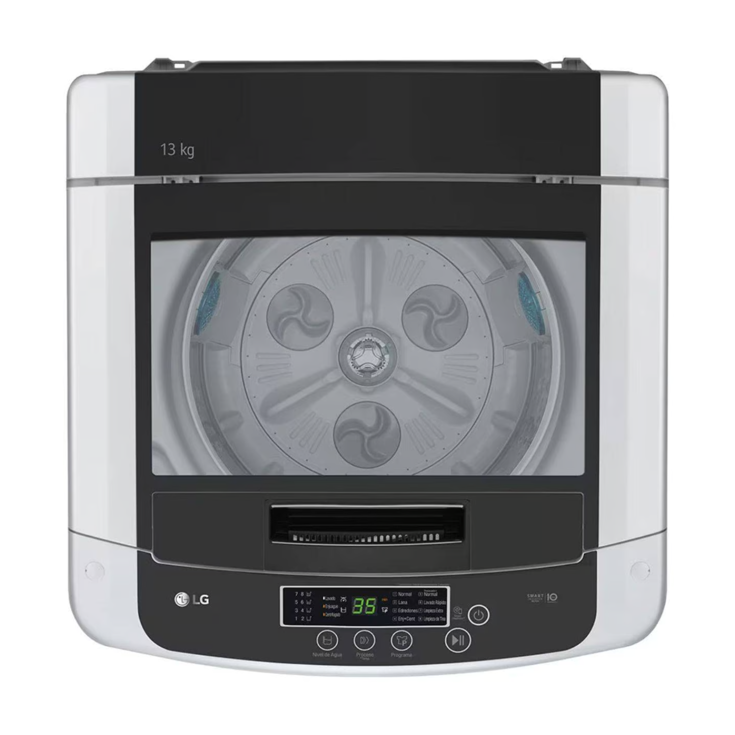 LAVADORA LG 13KG SMART MOTION INVERTER CARGA SUPERIOR WT13DPBK COLOR PLATA - Imagen 4