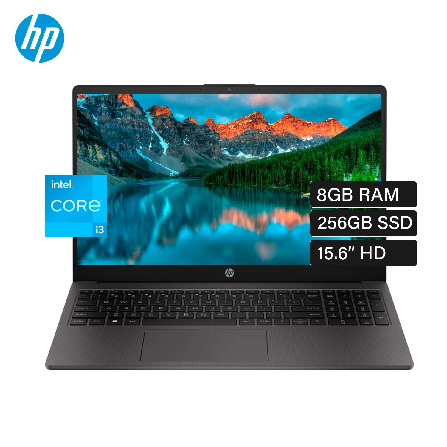 LAPTOP HP 250 G10 CORE I3-N305 RAM 8GB DISCO SÓLIDO 256GB SSD PLOMO OSCURO FREE DOS
