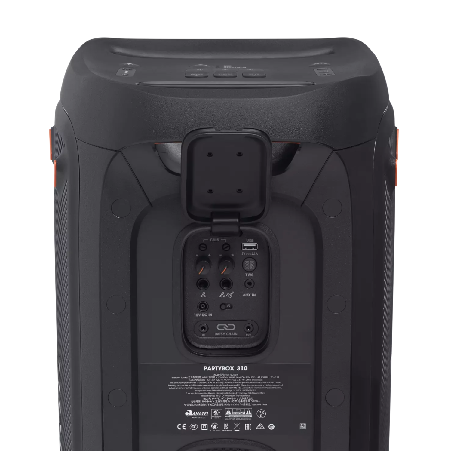 PARLANTE JBL PARTYBOX 310 BLUETOOTH 5.1 PORTÁTIL NEGRO - Imagen 3