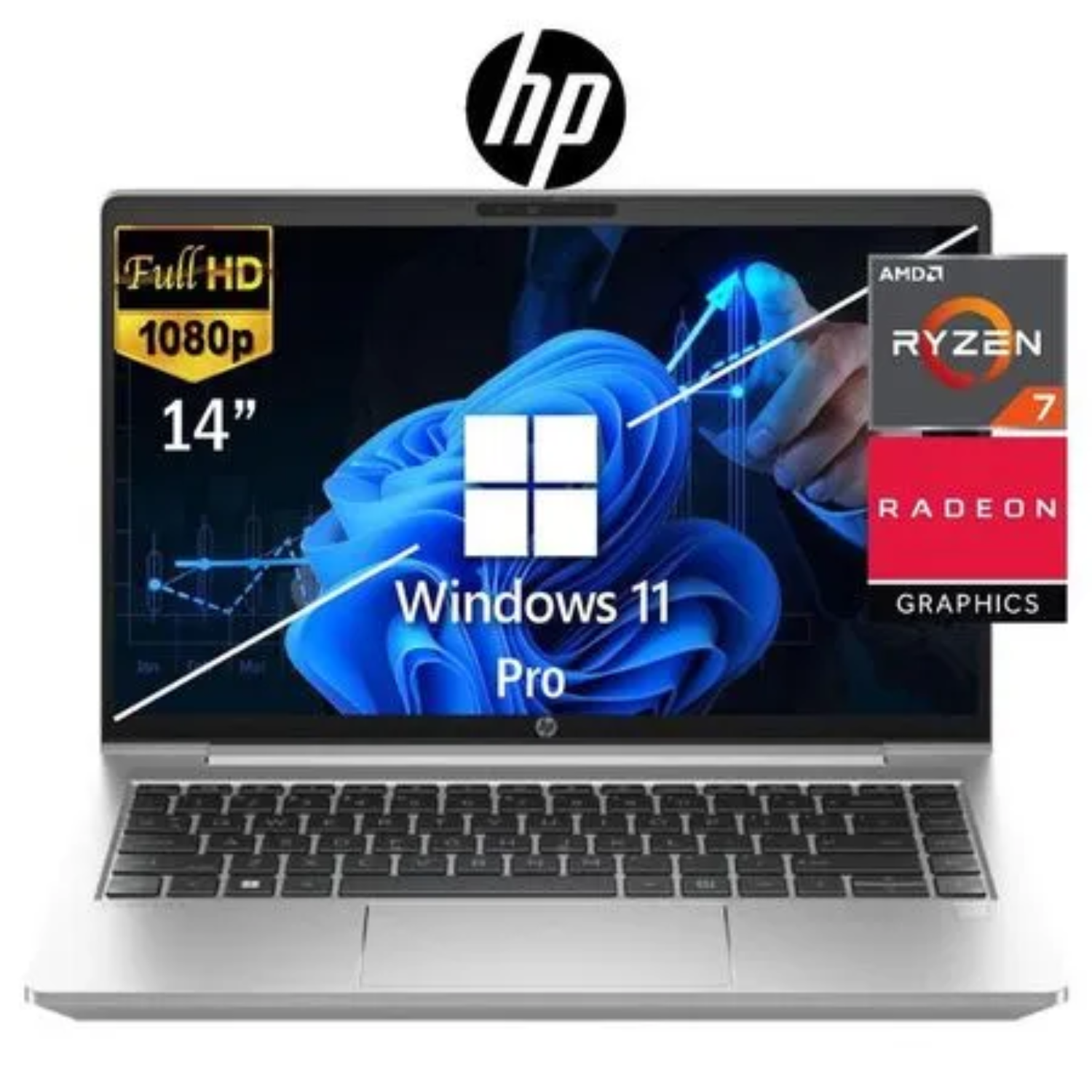 LAPTOP HP PROBOOK 445 G10 RYZEN 7-7730U RAM 16GB DISCO SÓLIDO 512GB SSD 14" FULL HD PLATA NATURAL WIN 11 PRO