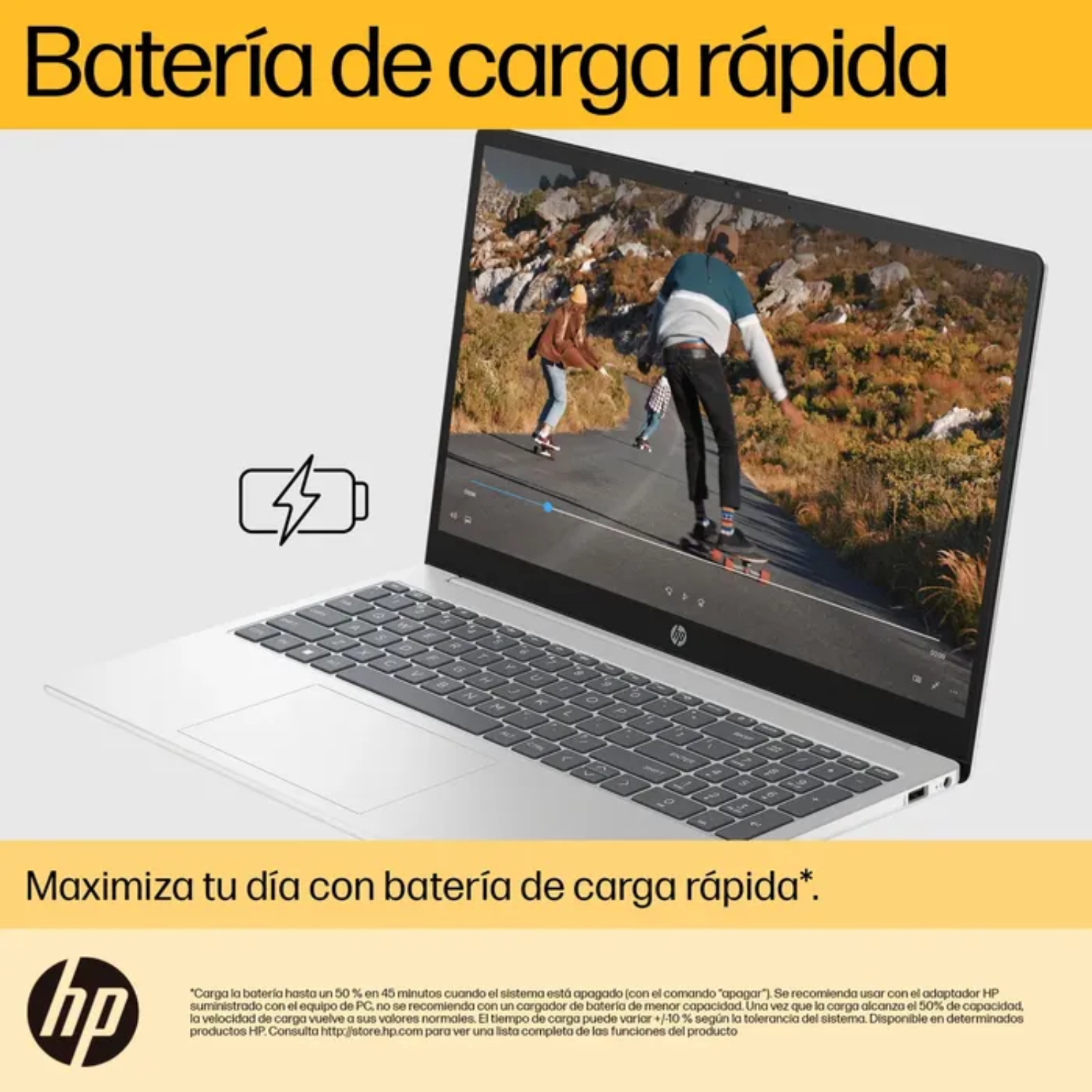 LAPTOP HP 15-FC0031LA RYZEN 7-7730U RAM 16GB DISCO SÓLIDO 1TB SSD 15.6" FULL HD PLATA NATURAL WIN 11 - Imagen 3