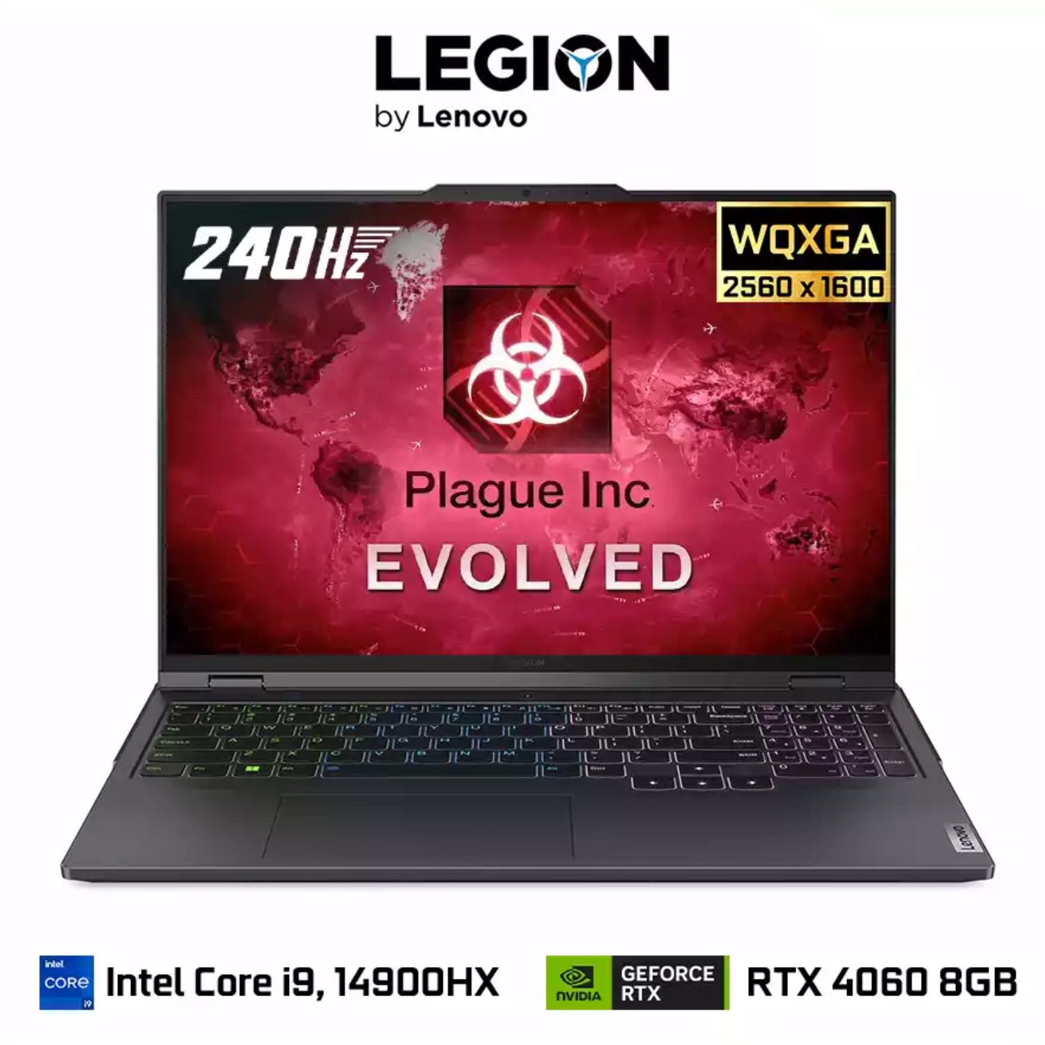 LAPTOP LENOVO LEGION PRO 5 16IRX9(83DF00HQLM) INTEL CORE I9-14900X RAM 16GB DISCO SÓLIDO 1TB SSD NVIDIA GEFORCE RTX4060-8GB 16" WQXGA ONIX GREY FREE DOS