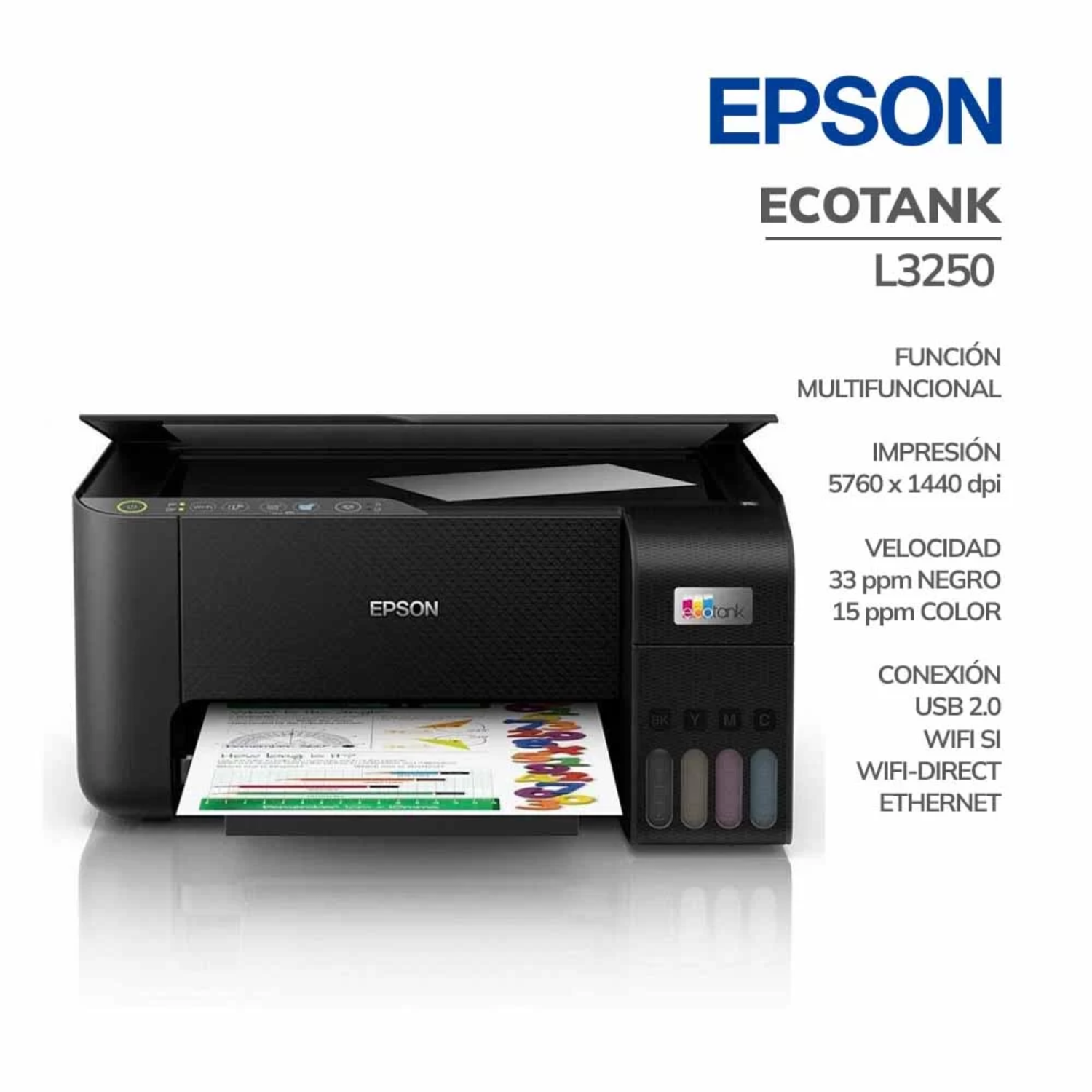 IMPRESORA MULTIFUNCIONAL EPSON L3250 WIFI BLANCO